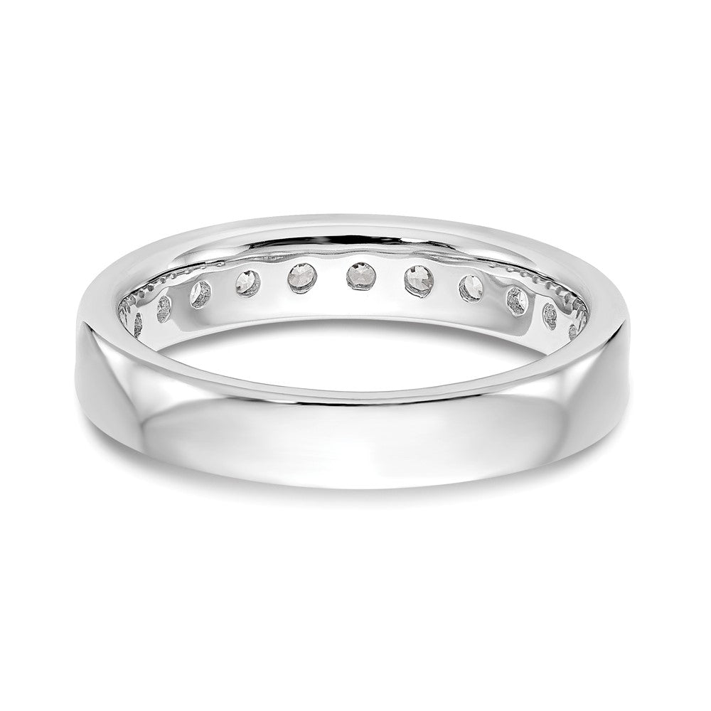14K Weißgold Ring mit 11 Diamanten im Rundschliff, 0,75 ct., Channel-Fassung