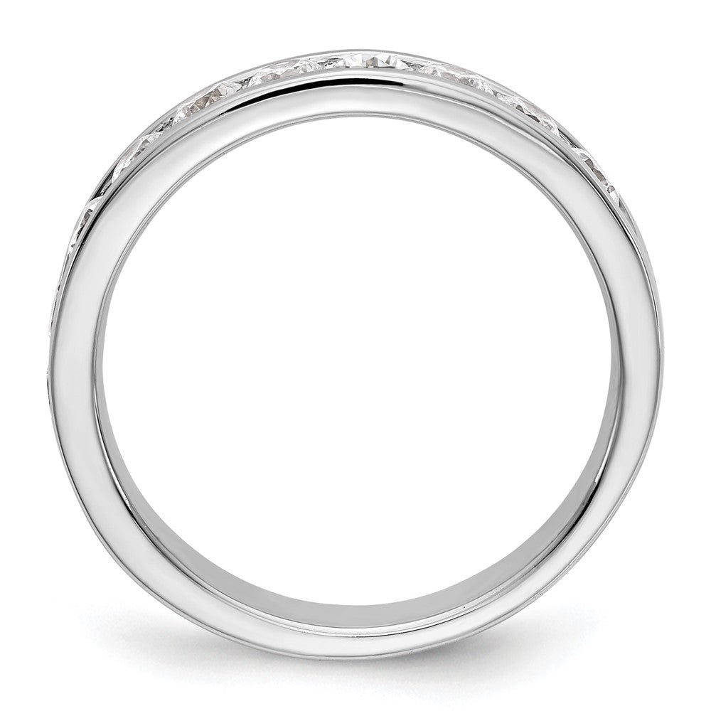 14K Weißgold True Origin Laborgezüchteter SI/VS Nahezu Farbloser 1 ct. Runder Diamant Herrenring mit Kanalfassung