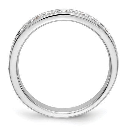 14K Weißgold True Origin Laborgezüchteter SI/VS Nahezu Farbloser 1 ct. Runder Diamant Herrenring mit Kanalfassung