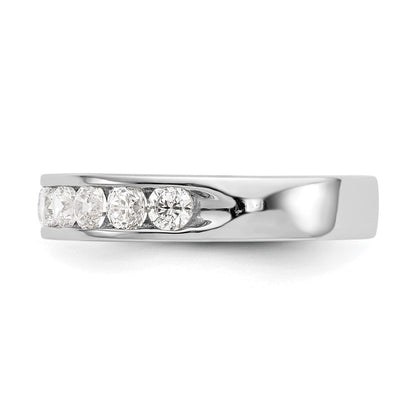 14K Weißgold Ring mit 11 kanalgefassten Diamanten