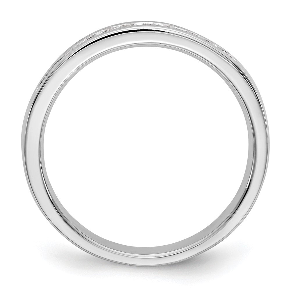 14K Weißgold Ring mit 11 Diamanten im Rundschliff, 0,2 ct., Kanalfassung