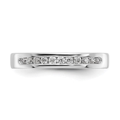 14K Weißgold Ring mit 11 Diamanten im Rundschliff, 0,2 ct., Kanalfassung