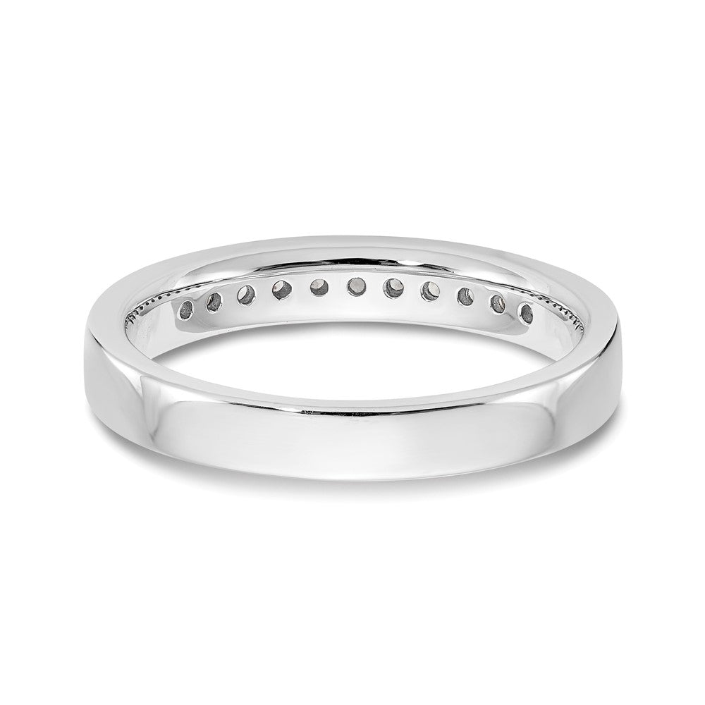 14K Weißgold Ring mit 11 Diamanten im Rundschliff, 0,2 ct., Kanalfassung