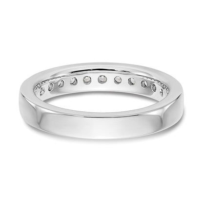 14K Weißgold Ring mit 11 Diamanten im Rundschliff, 0,5K, in Kanalfassung