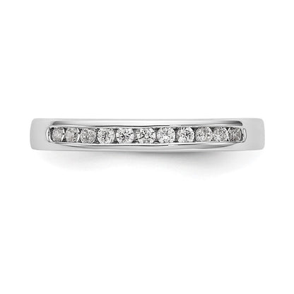 14K Weißgold 11 Stein 1/5 Karat Rund Diamant Komplett Kanalfassung Ring