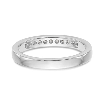 14K Weißgold 11 Stein 1/5 Karat Rund Diamant Komplett Kanalfassung Ring