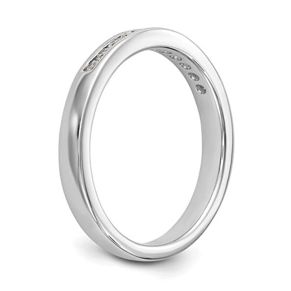 14K Weißgold 11 Stein 1/5 Karat Rund Diamant Komplett Kanalfassung Ring