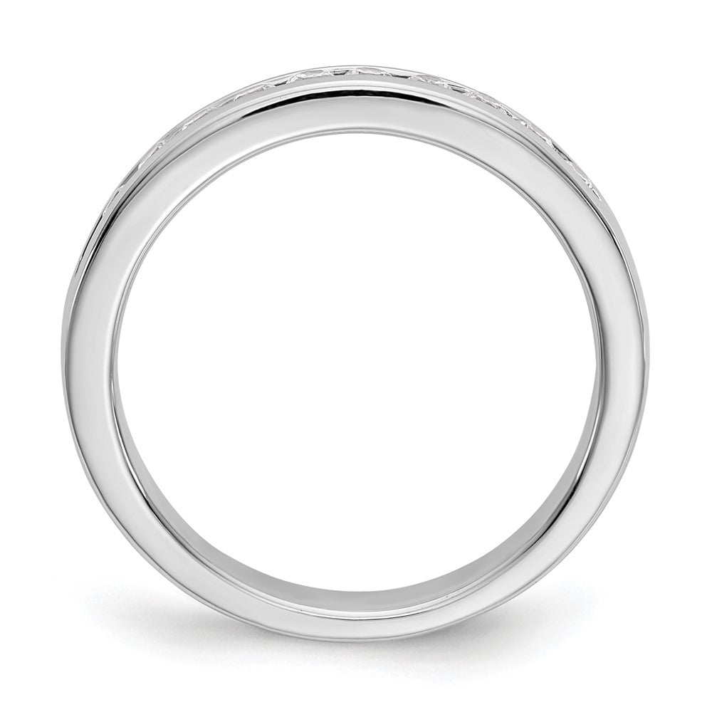 14K Weißgold 11 Stein Diamant Kanalfassung Ring