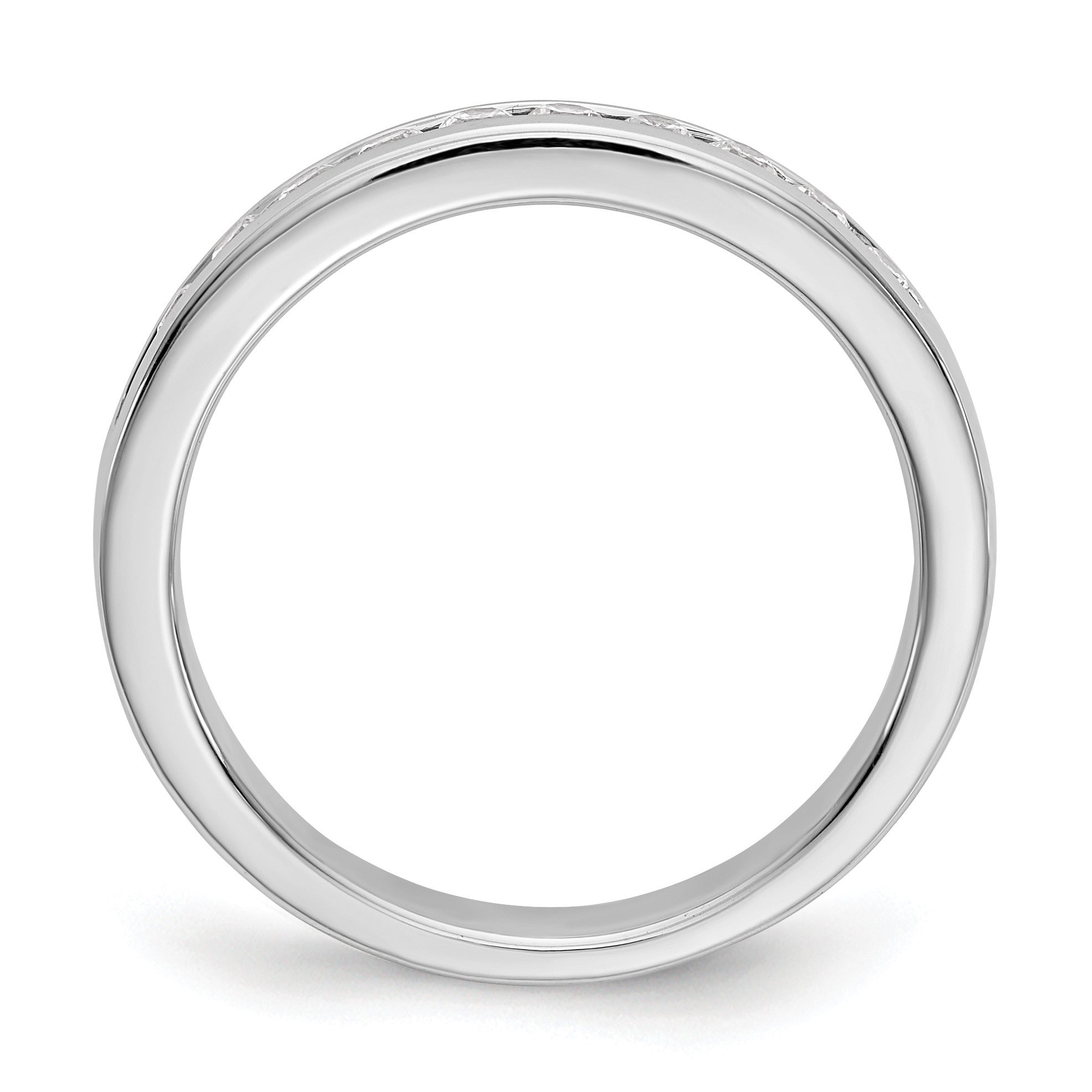 Platin 11 Stein 1/2 Karat Rund Diamant Komplett Kanalfassung Ring