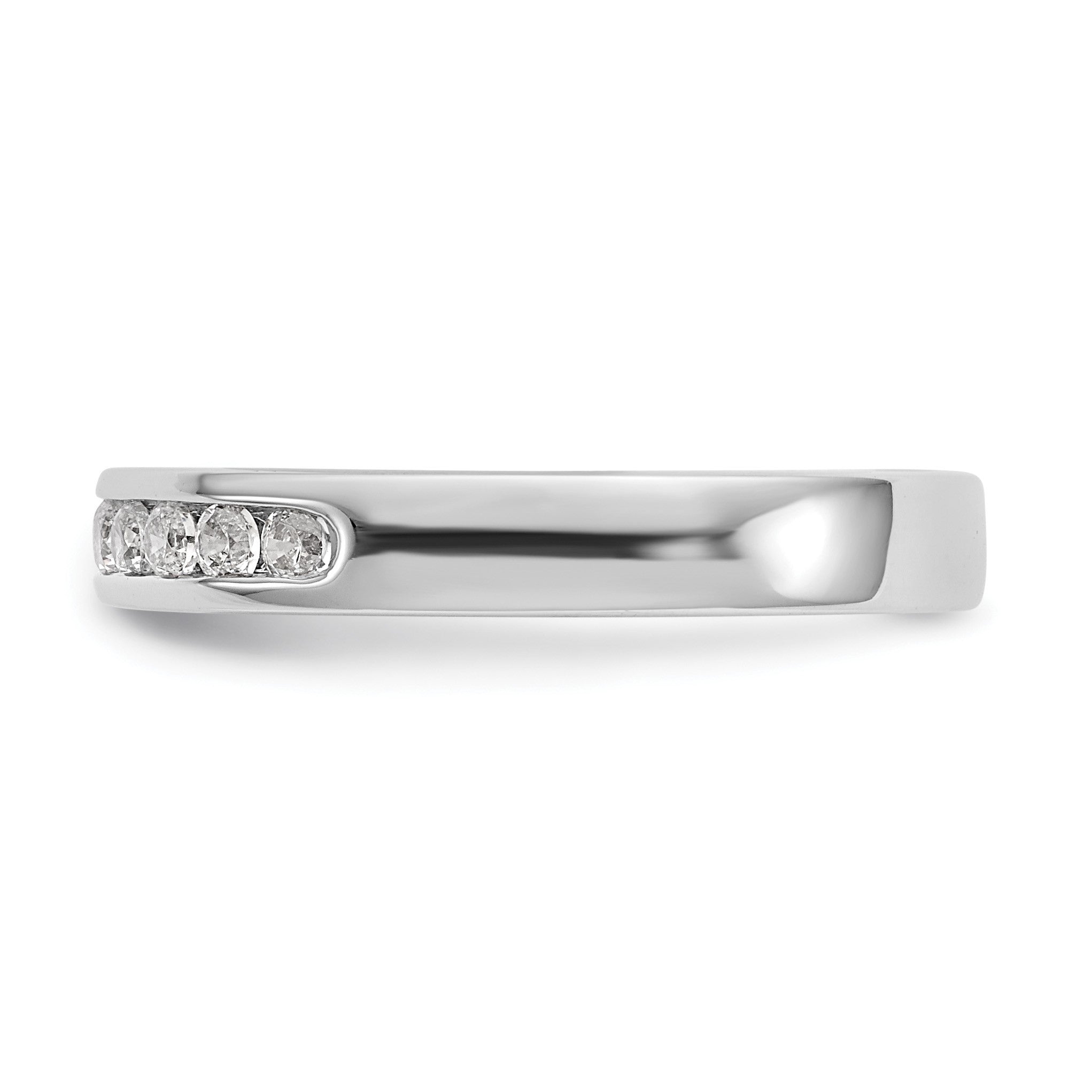 Platin 11 Stein 1/2 Karat Rund Diamant Komplett Kanalfassung Ring