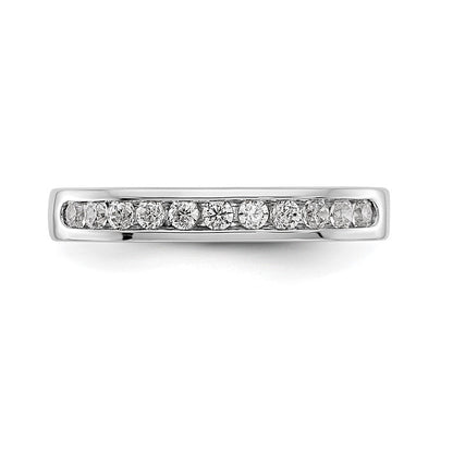 14K Weißgold 11 Stein Diamant Kanalfassung Ring