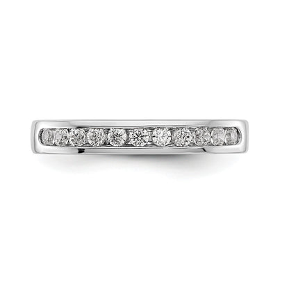 Platin 11 Stein 1/2 Karat Rund Diamant Komplett Kanalfassung Ring