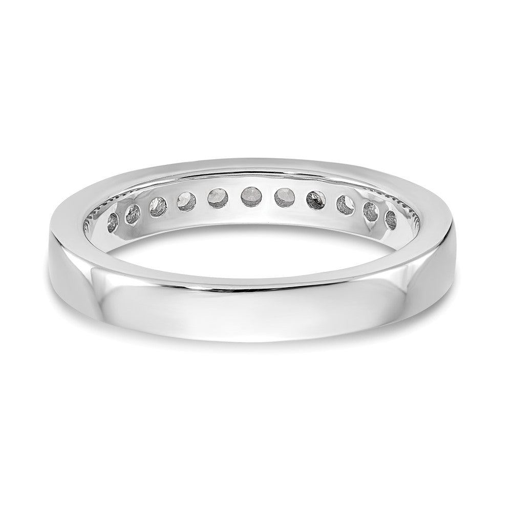 14K Weißgold 11 Stein Diamant Kanalfassung Ring
