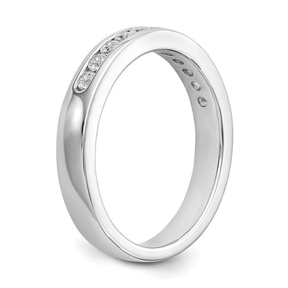 14K Weißgold 11 Stein Diamant Kanalfassung Ring