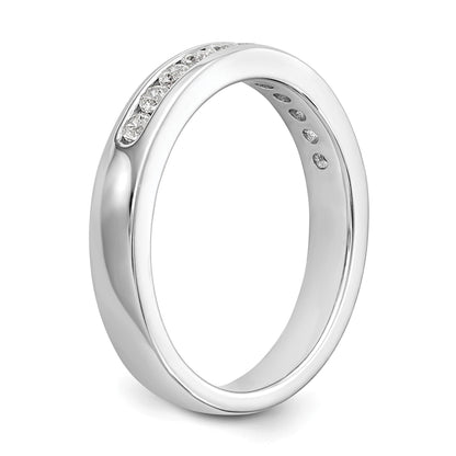 Platin 11 Stein 1/2 Karat Rund Diamant Komplett Kanalfassung Ring