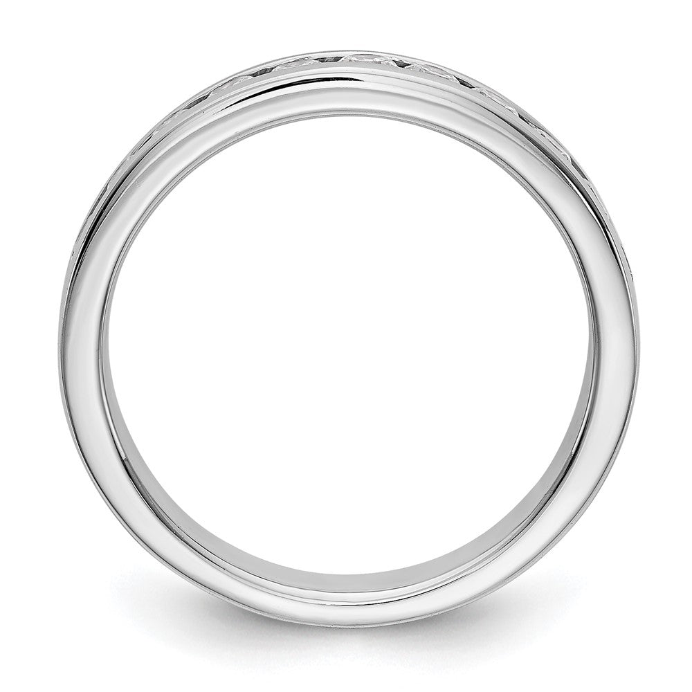 Platin 11 Stein 1/2 Karat Rund Diamant Komplett Kanalfassung Ring