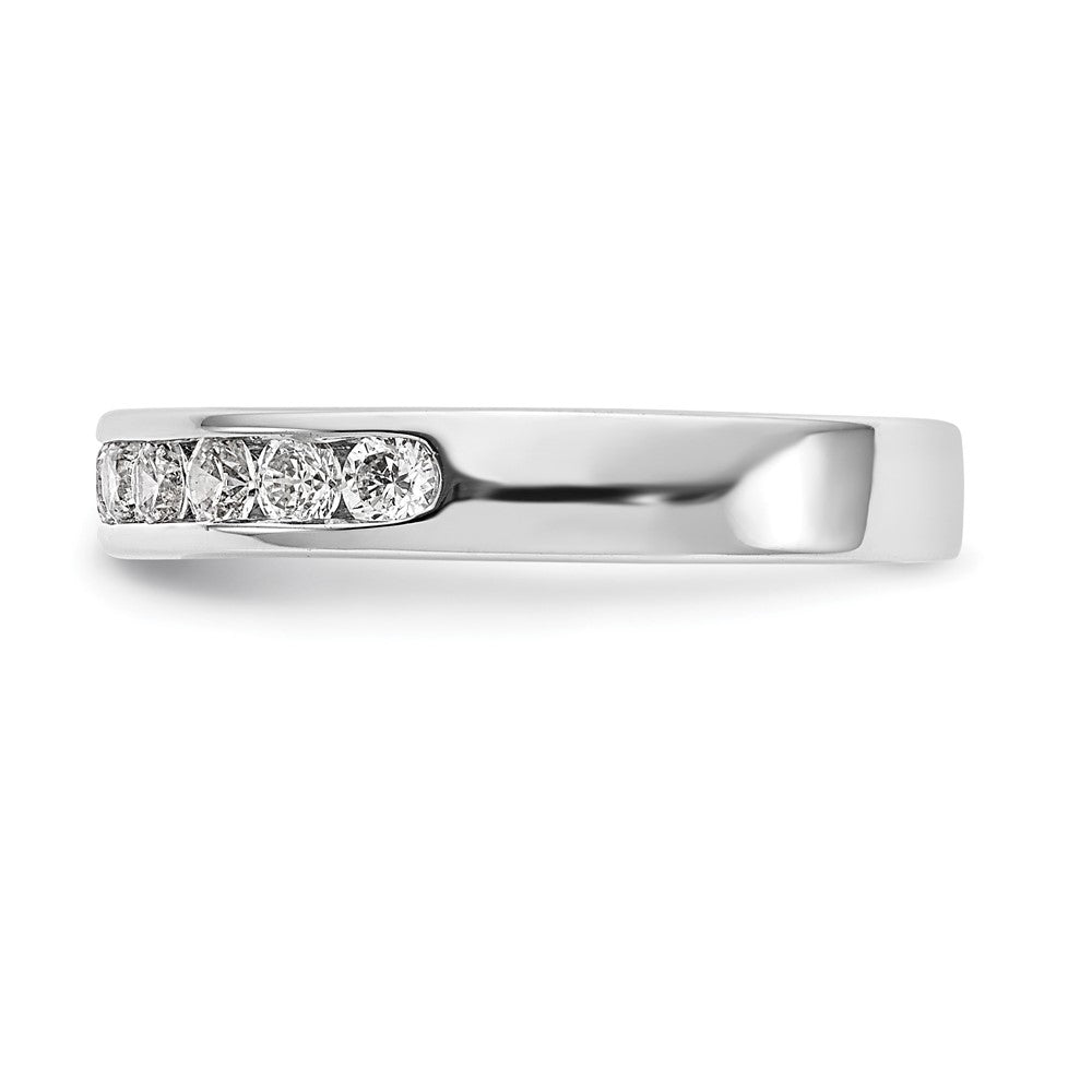 Platin 11 Stein 1/2 Karat Rund Diamant Komplett Kanalfassung Ring