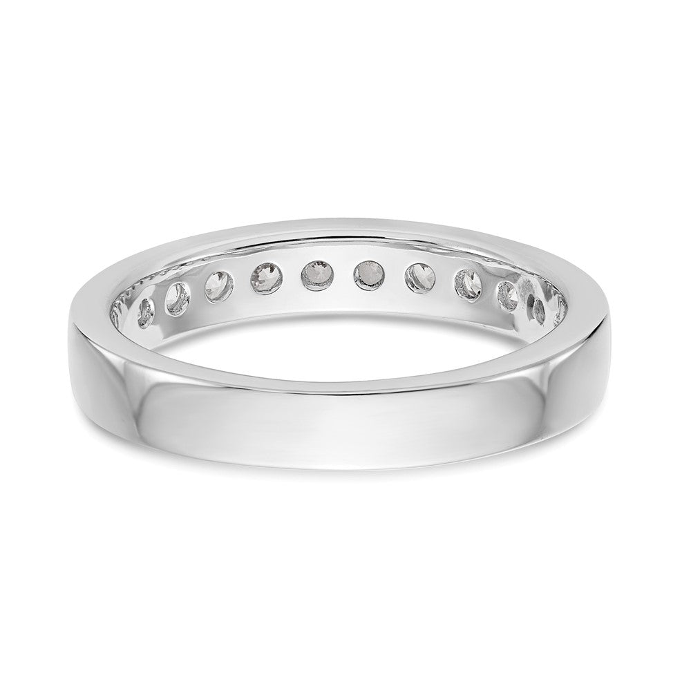 Platin 11 Stein 1/2 Karat Rund Diamant Komplett Kanalfassung Ring