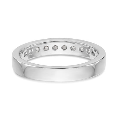 Platin 11 Stein 1/2 Karat Rund Diamant Komplett Kanalfassung Ring