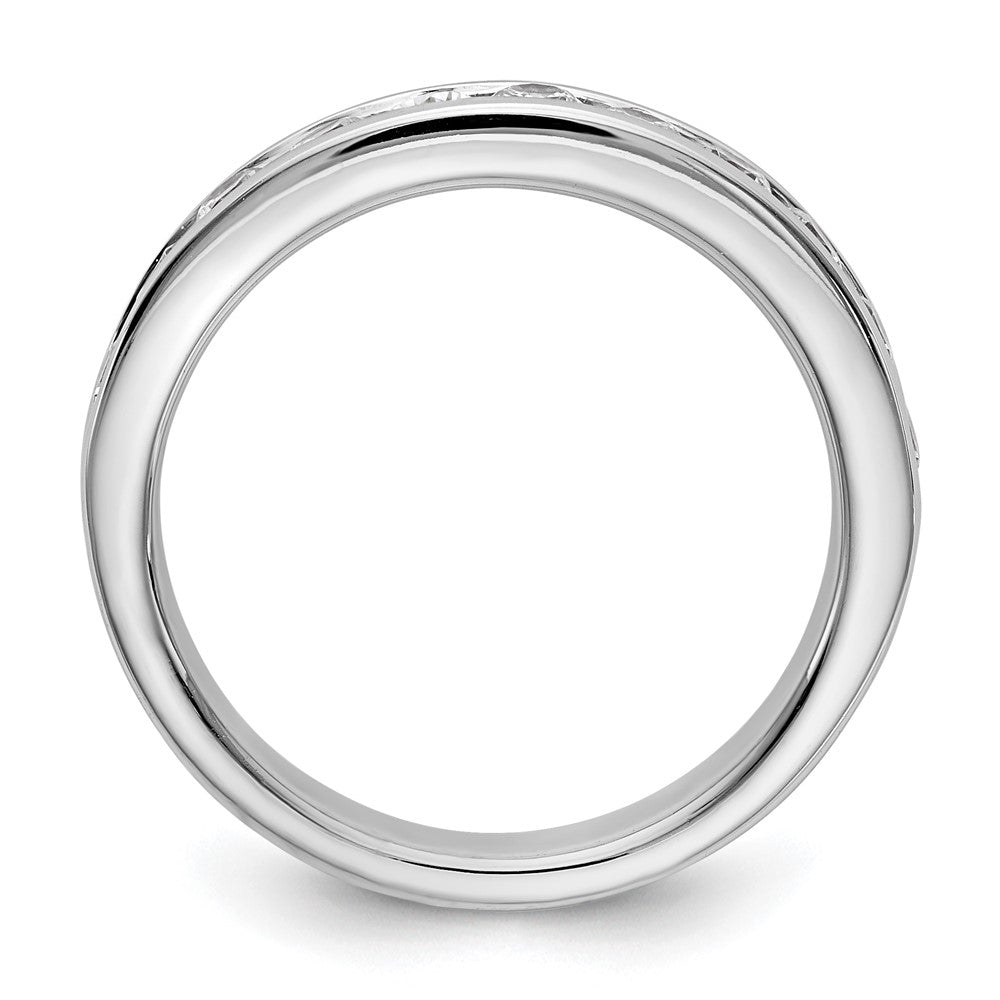 Platin 11 Stein 1/5 Karat Rund Diamant Komplett Kanalfassung Ring