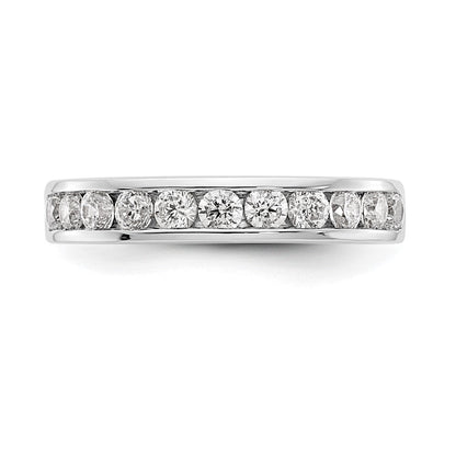Platin 11 Stein 3/4 Karat Rund Diamant Komplett Kanalfassung Ring