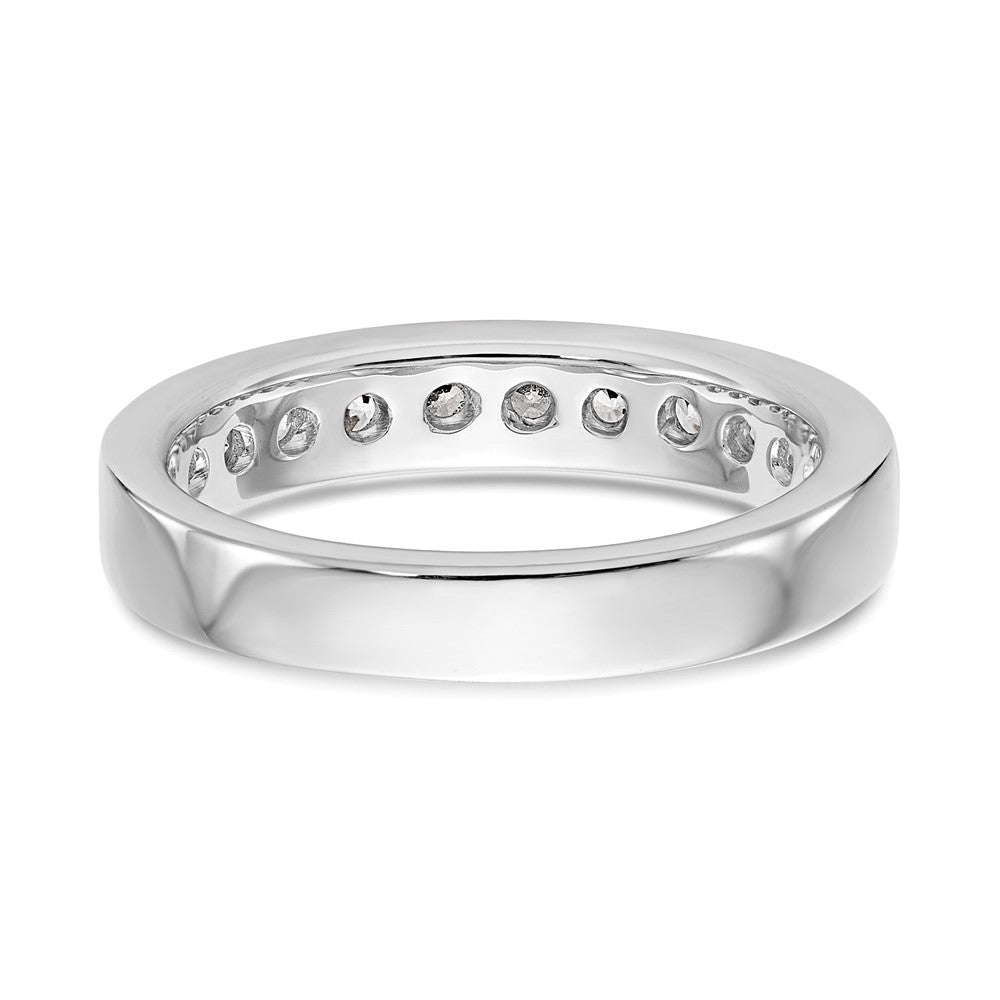Platin 11 Stein 1/5 Karat Rund Diamant Komplett Kanalfassung Ring