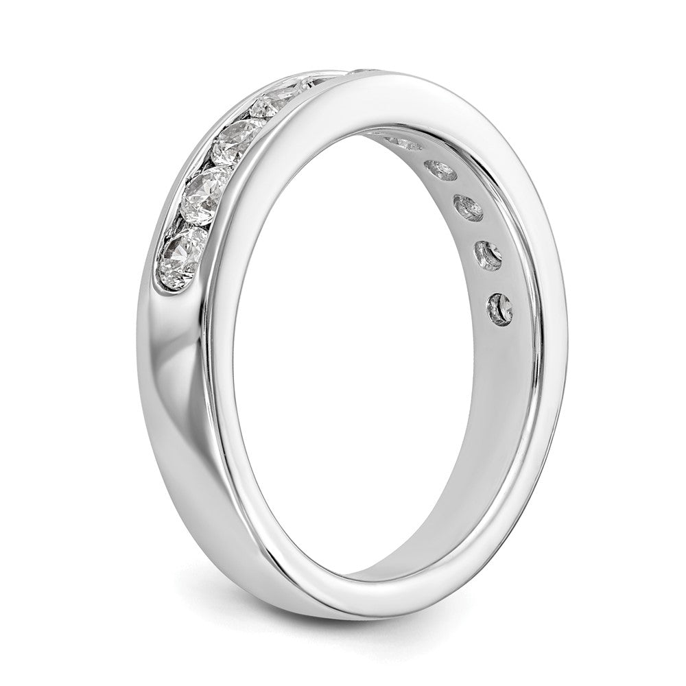 Platin 11 Stein 3/4 Karat Rund Diamant Komplett Kanalfassung Ring