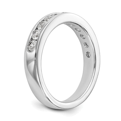 Platin 11 Stein 3/4 Karat Rund Diamant Komplett Kanalfassung Ring
