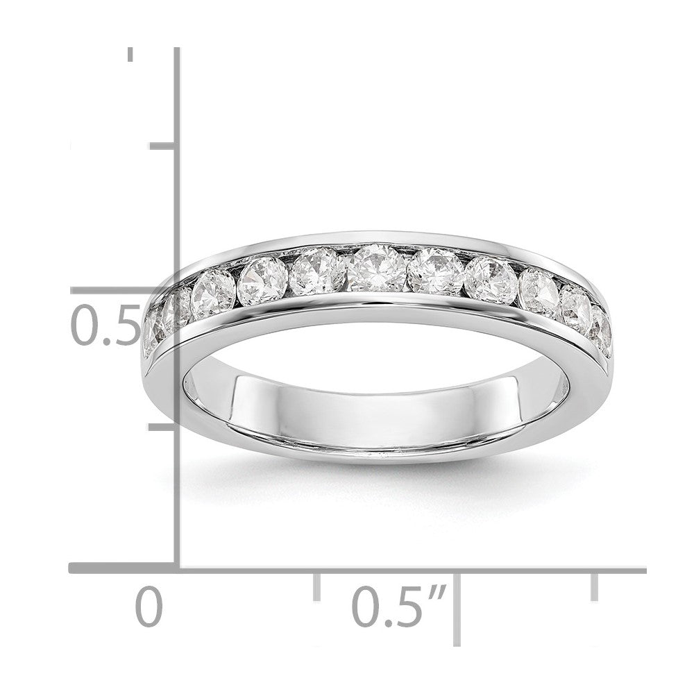 Platin 11 Stein 1/5 Karat Rund Diamant Komplett Kanalfassung Ring