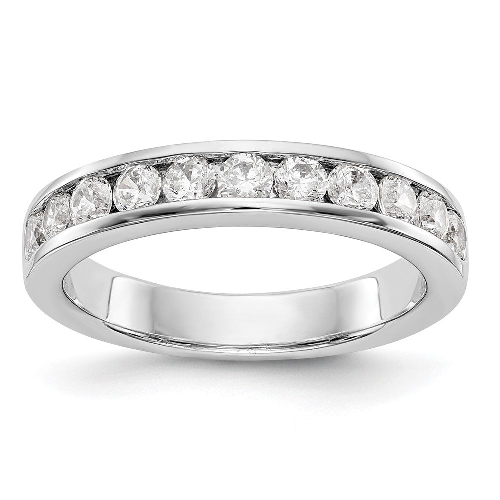 Platin 11 Stein 3/4 Karat Rund Diamant Komplett Kanalfassung Ring