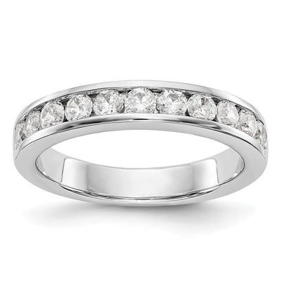 Platin 11 Stein 3/4 Karat Rund Diamant Komplett Kanalfassung Ring