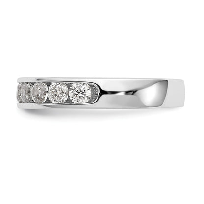 14K Weißgold 11 Stein 1 Karat Rund Diamant Komplett Kanalfassung Ring