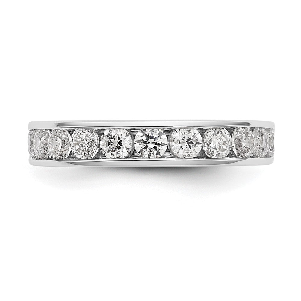 14K Weißgold 11 Stein 1 Karat Rund Diamant Komplett Kanalfassung Ring