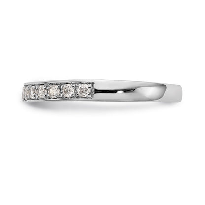 14K Weißgold Ehering mit natürlichen Diamanten in Kanalfassung