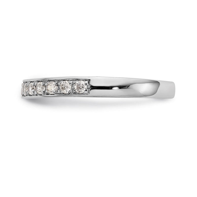 14K Weißgold Ehering mit natürlichen Diamanten in Kanalfassung
