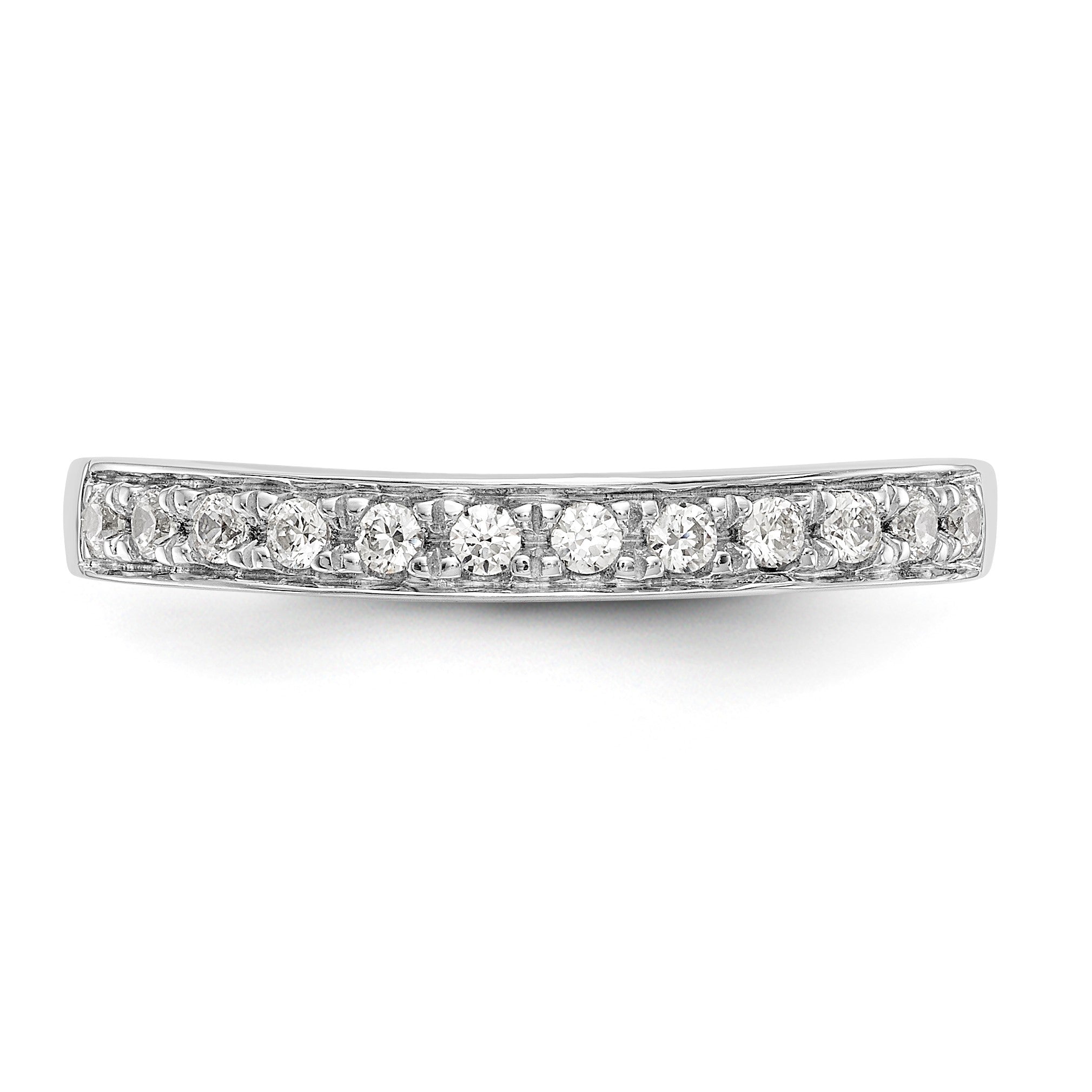 14K Weißgold Ehering mit natürlichen Diamanten in Kanalfassung