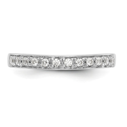 14K Weißgold Ehering mit natürlichen Diamanten in Kanalfassung
