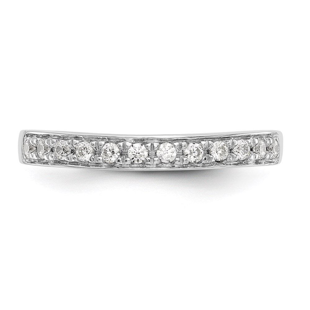 14K Weißgold Ehering mit natürlichen Diamanten, kanalgefasst