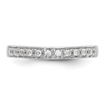 14K Weißgold Ehering mit natürlichen Diamanten, kanalgefasst