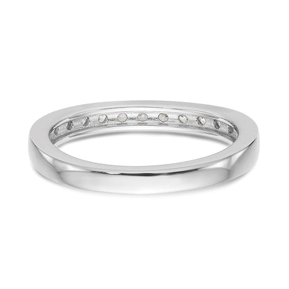 14K Weißgold Ehering mit natürlichen Diamanten in Kanalfassung