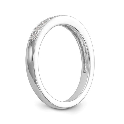14K Weißgold Ehering mit natürlichen Diamanten in Kanalfassung