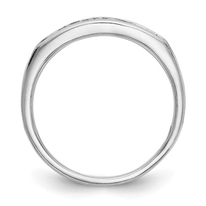 14K Weißgold Diamant Kanalfassung Ring