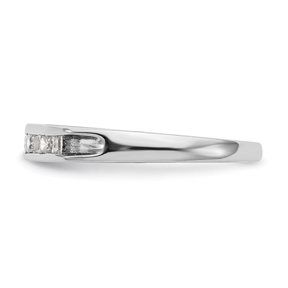 14K Weißgold Diamant Kanalfassung Ring