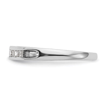 14K Weißgold Diamant Kanalfassung Ring