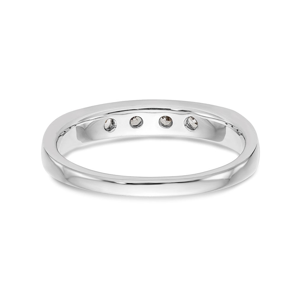 14K Weißgold Diamant Kanalfassung Ring