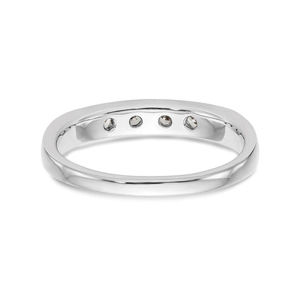 14K Weißgold Diamant Kanalfassung Ring