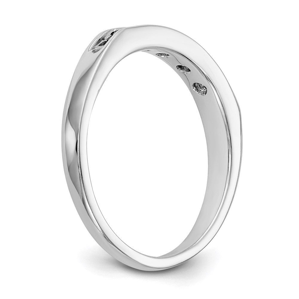 14K Weißgold Diamant Kanalfassung Ring