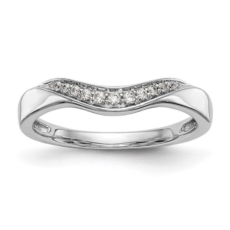 14K Weißgold Ehering mit natürlichen Diamanten
