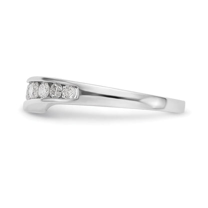 14K Weißgold Ehering mit natürlichen Diamanten, 0,5 ct