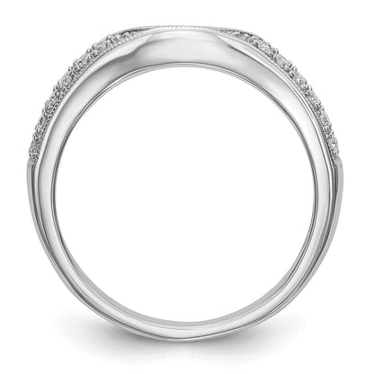 14K Weißgold Ehering mit natürlichen Diamanten